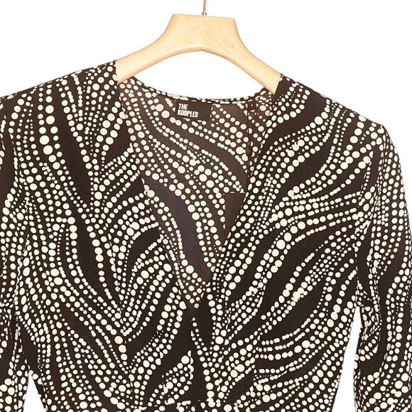 The Kooples Printed V Neck Short Mini Dress - Picture 5 of 13